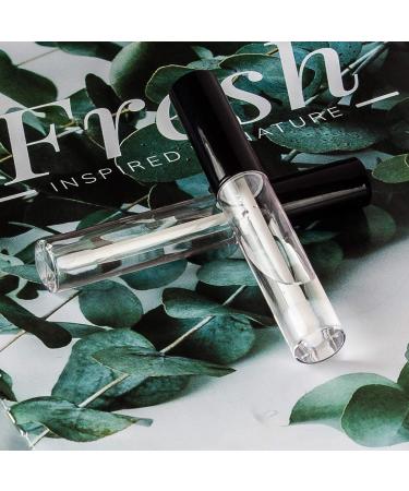 GTHER 10PCS 10ML Empty Lip Gloss Containers with Wand - Refillable Lip Balm Bottles for DIY Lip Samples - Black Top - Buy Online on SooperMarket.com