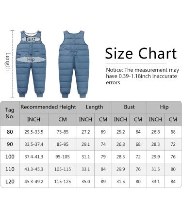 Happy Cherry Baby Winter Pants - Newborn Boys Girls Ski Trousers | Infant Snow Bib Pant with Toddler Windproof Padding | Elastic Bottom & Zipper | Outerwear Snowsuit Bottoms | 120 B-Light Blue - Buy Online on SooperMarket.com