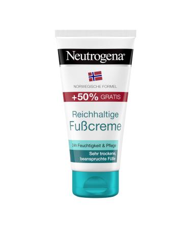 Neutrogena rich foot cream (150 ml) soothing moisturizing foot cream for very dry feet with glycerin allantoin & panthenol for noticeably softer & smoother skin