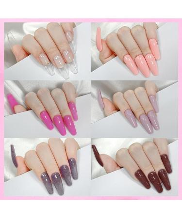 Lofuanna 6 Colors Dip Powder Nail Kit Starter - Professional Dipping Kit for French Dip Manicure - Nail Art Design Set for All Seasons - Buy Online on SooperMarket.com