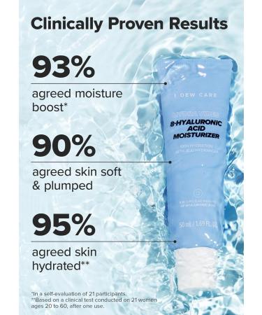 I DEW CARE Hydra Vibes 8-Hyaluronic Acid Moisturizer | Vegan & Cruelty-Free Korean Skin Care for Glass Skin | Hypoallergenic Hydrating Face Cream 50 mL - Buy Online on SooperMarket.com