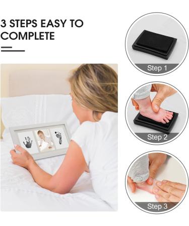 Govvay Baby Handprint and Footprint Photo Frame Kit | Perfect Newborn Gift for Boys and Girls | Memorable Keepsake Box for Christmas and Birthdays - Buy Online on SooperMarket.com