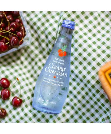 Clearly Canadian Wild Cherry Sparkling Spring Water - 1 Case (12 Bottles x 325mL) - Buy Online on SooperMarket.com