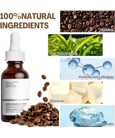 Caffeine Solution 5% + EGCG Eye Serum 30ml - Reduce Circles, Puffy Eyes, Wrinkles - Anti-Aging Eye Cream - Buy Online on SooperMarket.com