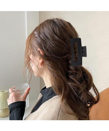 Claw Hair Clips | Rectangle Flower Shape Hair Clips Set of 8 Claw Hair Accessories Comfortable Anti-Slip Stable Hair Hold for Thin Thick Curly Hair - Buy Online on SooperMarket.com