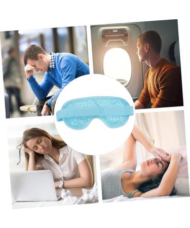 PLAFOPE 1pc Cold Compress Hot Compress Eye Mask Blackout Eye Reusable Eye Cooling Patch Heat Eye Eye Mask Eye Shades for Sleep Eye Mask Heated Eye Patch Compress Eye Pad Sleep Eye Blue 20X10X1CM - Buy Online on SooperMarket.com