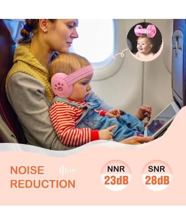 ZOHAN Baby Ear Defenders Pink - Noise Cancelling Headphones for Boys 0-36 Months - Adjustable Soft Headband - Toddler Hearing Protection - Ideal for Sleeping, Airplane, Fireworks - Newborn Baby Gift - Buy Online on SooperMarket.com