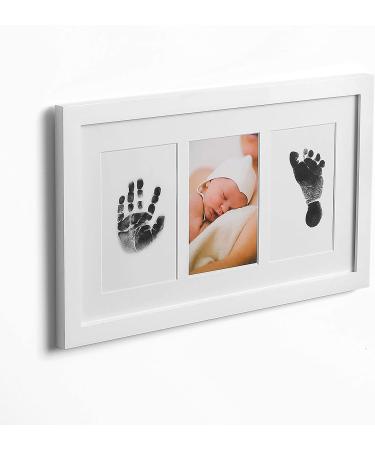 Green Pollywog Baby Handprint and Footprint Kit - Elegant White Frame | Non-Toxic Ink | Newborn & Dog Paw Print Keepsake - Buy Online on SooperMarket.com