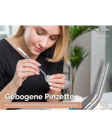 Curved Stainless Steel Tweezers 18cm with Internal Teeth - Perfect for Precision & International Shipping! - Buy Online on SooperMarket.com