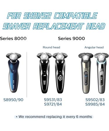 SH91/52 Replacement Blades for Shaver Series 9000 (S9xxx) and S9000 Prestige (SP98xx) - Self-Sharpening Precision Blades - Buy Online on SooperMarket.com