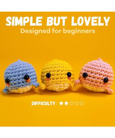 3PCS Beginner Crochet Animal Kit with Videos - Ideal Kids & Adults Crochet Kit with Yarn, Eyes, Stuffing & Hook - Perfect Boys and Girls Birthday Gift - Buy Online on SooperMarket.com