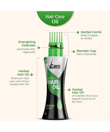 Buy New Improved Herbal Hair Oil with Wonder Cap (100 ml) - Enhance Hair Growth & Shine | International Shipping Available - Buy Online on SooperMarket.com