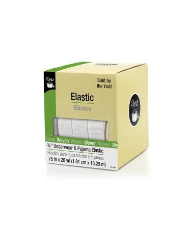 Dritz 9410W Underwear & Pajama Woven Elastic  White  3/4-Inch by 20-Yard