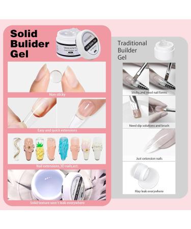 WAKANIYA Solid Gel Builder - 3D Sculpting Gel for Nail Art | Non-Sticky Hand Carving & Clear Gel for Salon & DIY - Ships Worldwide - Buy Online on SooperMarket.com
