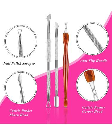 9-Piece Nail Art Tools Set: Acrylic Nail Clipper, 3 Cuticle Pushers, 2 Nail Carving Pens, 3 Nail Buffering Files - Black Stainless Steel Manicure Kit - Buy Online on SooperMarket.com
