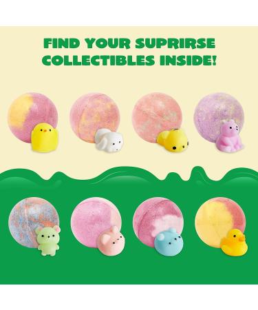 8 Pack Bubble Bath Bombs for Kids with Surprise Toy - Natural Essential Oil Fizzies Set - Kids Safe Christmas Gift - Buy Online on SooperMarket.com