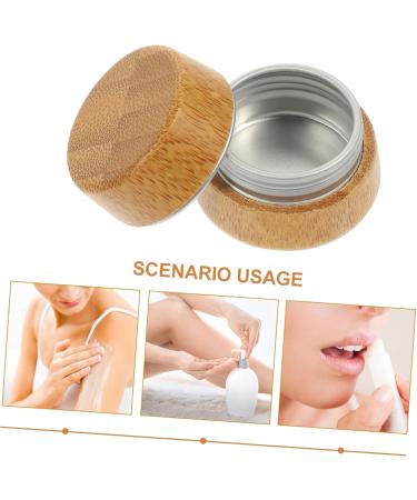 TENDYCOCO Aluminum Tin Box Empty Cream Jar Lip Balm Containers Tins Sample Containers Small Containers Aluminum Tin Cans Empty Makeup Jars Candle Tin Jar Travel Bamboo Daily Use Screw Cap - Buy Online on SooperMarket.com