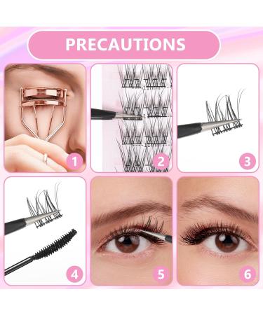 Natural Lash Clusters - 120pcs Wispy Eyelash Extensions (10-12mm) | Thick C Curl DIY False Eyelashes for Beginners | Thin Band Individual Lashes - Buy Online on SooperMarket.com