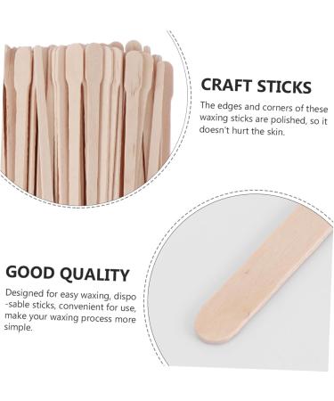 FOMIYES 800 Disposable Beauty Wax Strips - At-Home Hair Removal Wooden Wax Spatula Natural Birch Bar - Buy Online on SooperMarket.com