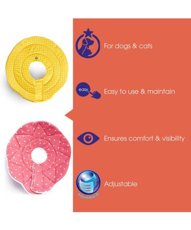 SunGrow Cat Cone Collar 9-10.5 Neck Size Pink - Soft E-Collar for Recovery & Stress Relief - Adjustable Strap Enclosures - Buy Online on SooperMarket.com