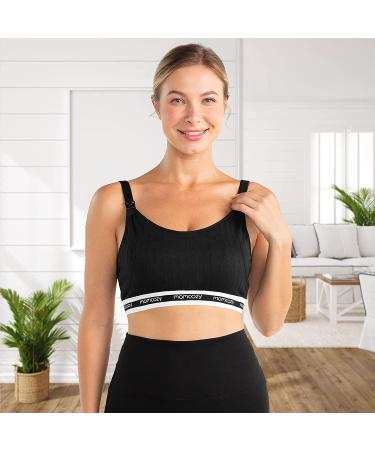 Momcozy Seamless Pumping Bra - Medium Black | Hands-Free Nursing & Pumping Support for Spectra, Lansinoh, Philips Avent & More - Buy Online on SooperMarket.com