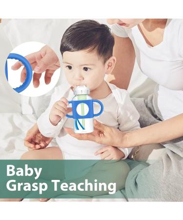 3 Pack DR Brown Bottle Handles - Baby Bottle Holder for 8oz Narrow & Wide-Neck Bottles - Food Grade Silicone, BPA Free, Dishwasher Safe - Baby Grasp Teaching - Blue Pink Green - Buy Online on SooperMarket.com
