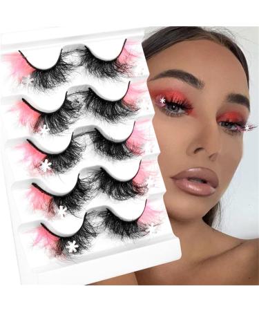 Eyelashes 25 Mm Bulk Snowflake False Eyelashes 8D Curly Natural Thick Color High Imitation Mink Eyelashes Lashes Short A One Size - Buy Online on SooperMarket.com