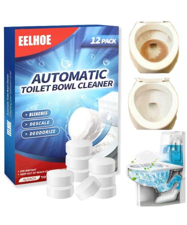 12PCS Toilet Cleaner Tablets Toilet Bowl Cleaner Toilet Stain Remover Heavy Duty Fizzy Foam Toilet Cleaner Toilet Block Toilet Fresheners Toilet Descaler Foaming Toilet Cleaner Toilet Fizzer Cleaners