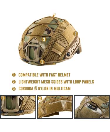 OneTigris Multicam Helmet Cover ZKB06 - Green Large Cloth Cover for Fast Helmet (M/L) & Bump Helmet (L/XL) - Buy Online on SooperMarket.com