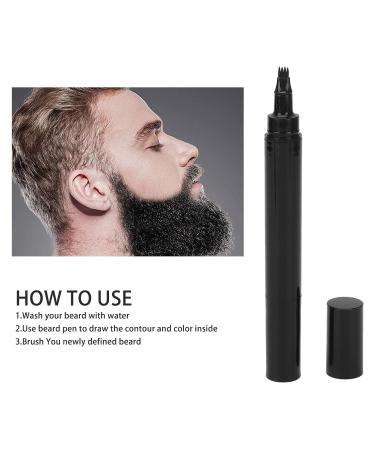 2 in 1 Beard Filler Pen - Long Lasting Double-Sided Black Beard Enhancer for Perfect Grooming - Buy Online on SooperMarket.com