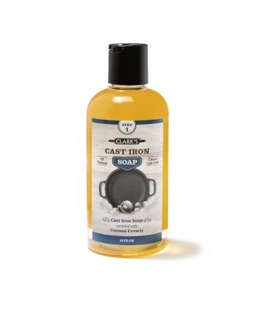 Cast Iron Coconut Soap - Plant Based Castile and Refined Coconut Soap for Cast Iron Skillets and Carbon Steel Cookware - Plant Based Vegan with No Mineral Oil to Prevent Rust for a Cleaner Non-Stick Pan - For Cleaning and Restoring Kitchen Cookware