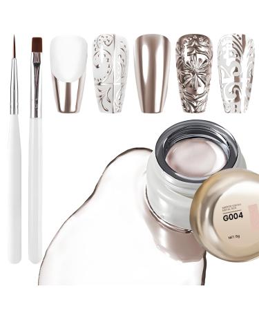 U-Shinein Metallic Painting Gel for Nail Metallic Liner Update Painting Gel Kit Strong Reflection Nail Gel Nail Art Paint UV Nail Gel With Brushes Nail Liner Gel Rose Gold
