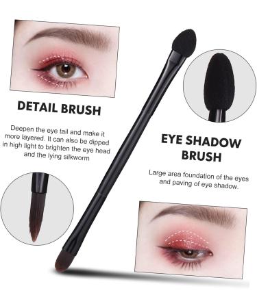 Baluue 40 Pcs Double Eye Shadow Makeup Eye Shadow Brush Applicator Blending Brush Eyeshadow Plastic Black - Buy Online on SooperMarket.com