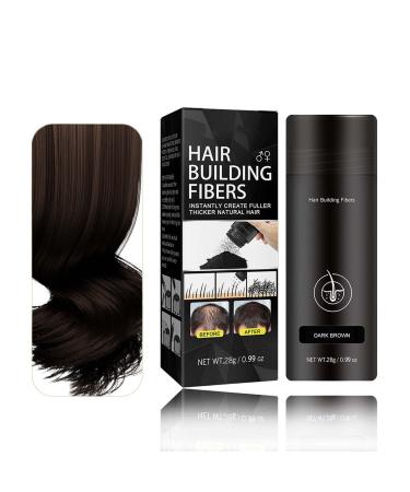 Hair Fibres Dark Brown Hair Volume Powder Natural Formula Hair Thickening Spray Hair Loss Treatment for Men & Women Instantly Conceals Hair Loss Unisex Hair Building Fibres for Bald Spots