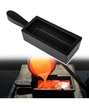 Upgraded 100 oz Troy Ounce Gold Bar Loaf Cast Iron Ingot Mold Perfect for Custom Smelting Pouring Melting Casting Refining Gold Silver Copper Aluminum Brass Precious Metals