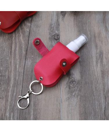 TEBI Portable 50ml Spray Bottle - Leak Proof & Refillable with Leather Keychain Holder - Black | Ideal for Travel & Daily Use - Buy Online on SooperMarket.com