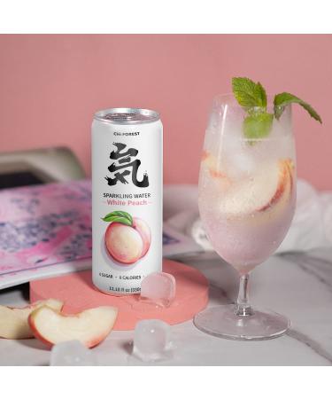 GENKI FOREST White Peach Sparkling Water 11.15 fl oz Cans (Pack of 24) - Buy Online on SooperMarket.com