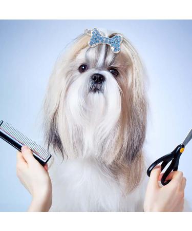 AMIJOUX 5pcs Rhinestone Dog Hair Clips | Stylish Bowknot Grooming Accessories for Small Dogs & Cats - Buy Online on SooperMarket.com