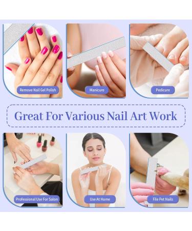 25 Pcs 80/80 Grit Nail Files for Acrylic and Gel Nails - Professional Double Sided Emery Board for Home and Salon Use - Coarse G80/80 Nail File for False Nails - Buy Online on SooperMarket.com