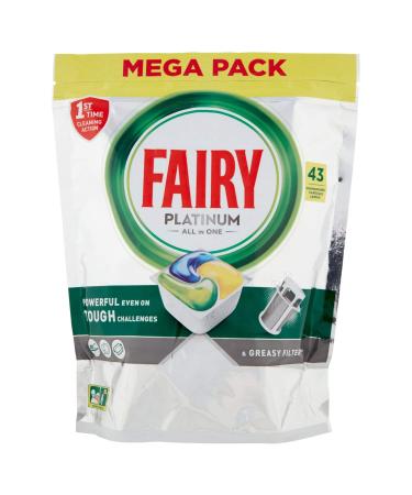 Fairy Platinum Lemon Dishwasher Pads 43 Capsules