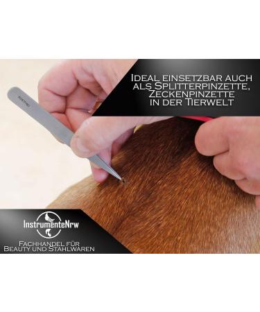 Professional Stainless Steel Tweezers Set - 2-Piece Pointed & Splinter Tweezer Kit for Precision Plucking - Buy Online on SooperMarket.com
