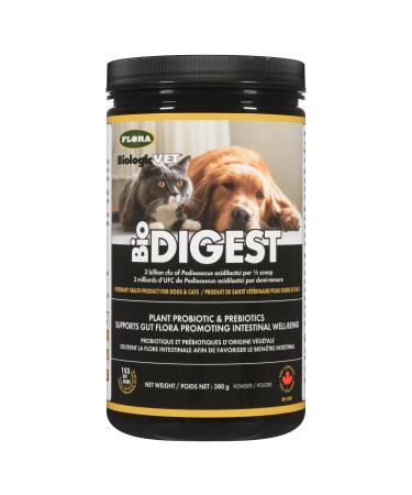 BiologicVET - BioDIGEST Plant Probiotic 380g All-Natural Advanced Dog & Cat Probiotic Powder with Prebiotics & Flax Relieves Diarrhea and Constipation Supports Digestion Allergy Immunity & Health 380 g (Pack of 1)