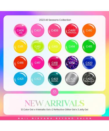 Beetles 20 Colors Gel Nail Art Kit with Base and Top Coat - DIY Spring Summer Manicure Set for Glitter Nails - A-Party Fever Collection - Buy Online on SooperMarket.com