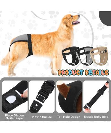 3 Pack Dog Trousers & Diapers for Bitches - Adjustable Washable Protective During Heat & Bleeding - Buy Online on SooperMarket.com