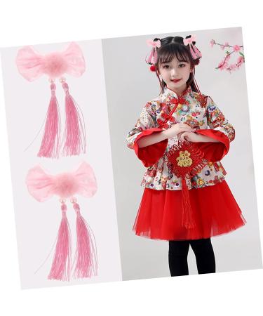 ABOOFAN 2 Boxes Children's New Year Hair Clips Hair Roller Clips Hair Holder Chinese Hair Accessories Hair Barrettes Hair Claw Clips Hair Snap Clips Girls Headdress China Fabric Hanfu - Buy Online on SooperMarket.com