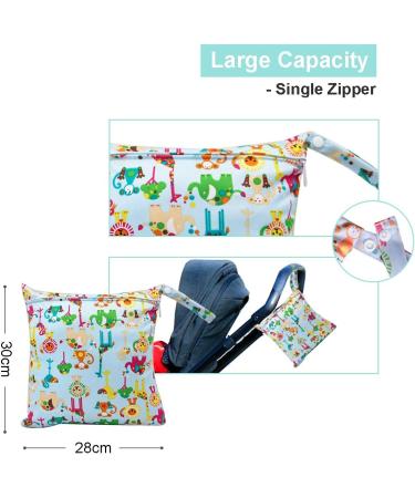 Wet Bag HOTLIKE 3 PCS Nappy Bag for Cloth Diapers - Waterproof Reusable Travel Bag with Handle and Zipper Pockets - Yellow - Buy Online on SooperMarket.com