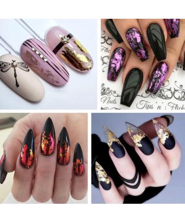 12 Grids Nail Foils Holographic Glitter Sequins - Gold/Silver Mirror Effect Confetti for DIY Manicure - Women/Girls Nail Art Flakes - Buy Online on SooperMarket.com