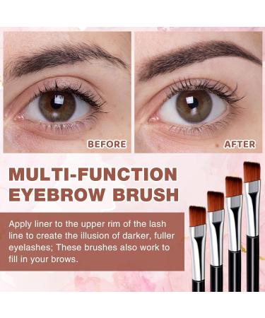 Gerrii 100 Pieces Disposable Angled Eyebrow Brushes Eye Liner Brush Disposable Angle Brushes Tinting Brushes for Women Girls Salon Beauty Cosmetic Make up Tool Disposable Esthetician Supplies (Silver) - Buy Online on SooperMarket.com