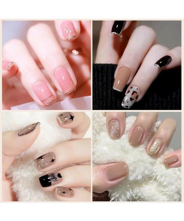 Buy Silver Metal Glitter Gel Nail Polish - 4 Colors | Platinum Gold Silver Black Glitter | Soak Off Gel for DIY Nail Art - Sparkling Nail Polish Liner - Buy Online on SooperMarket.com