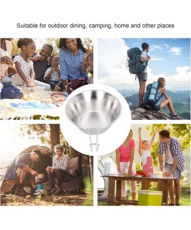 Plplaaoo Stainless Steel 304 Camping Bush Pot | Versatile Camping Cup & Bowl | Easy Clean Dishwasher Safe | Ideal for Hiking & Outdoor Adventures - Buy Online on SooperMarket.com